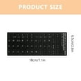 thumbnail image 3 of 10pcs Keyboard Stickers Black Background with White Lettering Keyboard Skin, 3 of 8