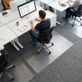 thumbnail image 5 of Floortex® Cleartex® TrYlok® Vinyl Rectangular Chair Mat for Low Pile Carpets up to 1/4" - 35" x 47", 5 of 17