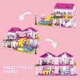 thumbnail image 4 of Set de bloques de construcción CSNRHG Pink Summer Pool Villa 1018 piezas, 4 of 7