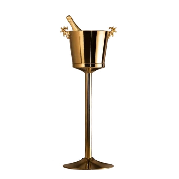 Large Stainless Steel Free Standing Wine Chiller Wine Coolers and Cellar with Ice Bucket Kitchen Bar Wares