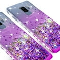 thumbnail image 5 of Compatible for Samsung Galaxy S9 Plus Case, with [Temper Glass Screen Protector] SOGA Diamond Glitter Liquid Quicksand Cover Cute Girl Women Phone Case [Clear/Purple], 5 of 6