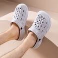 thumbnail image 3 of Rokment Womens Mens Clogs Garden Shoes with Back Strap Unisex Adult Quick Drying Comfortable Chunky Platform Arch Support Nursing Walking Closed Toe Sandals Grey Size 8, 3 of 6