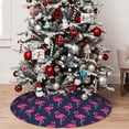 thumbnail image 5 of Yiaed Cute Flamingo Print Christmas Tree Skirt , Tree SkirtsTree Mat for Christmas Winter Holiday Indoor Decorations-36", 5 of 7