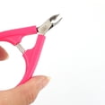 thumbnail image 2 of Plastic Handle  Loaded Manicure Tool Nail Art Cuticle Clipper Cutter Pink, 2 of 3