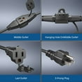 thumbnail image 5 of DEWENWILS 27 FT Extension Cords for Outside 16 AWG Evenly 3 Outlets with Safety Cover 3 Prong for Holiday Lights Decoration, 5 of 7