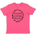 thumbnail image 3 of Inktastic Middle Sister Leaves, Circle, Heart Youth T-Shirt, 3 of 5