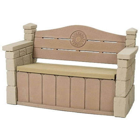 Step2 Outdoor Storage Bench with Seating for Two and Extra Storage