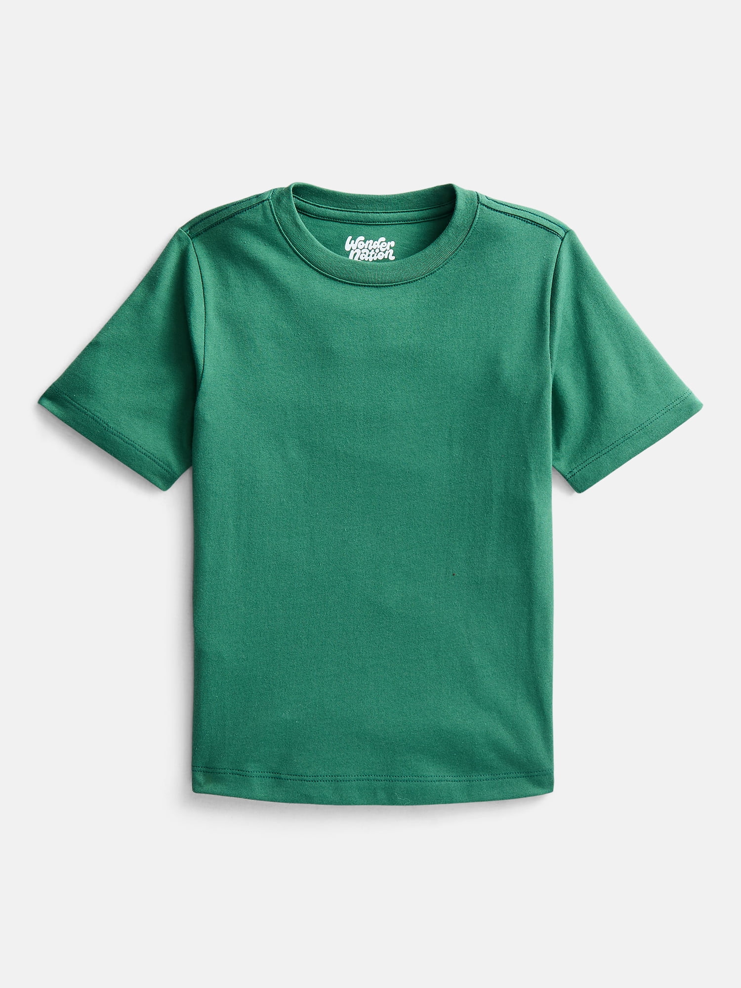 Wonder Nation Boys' Kid Tough Tee with Short Sleeves, 3-Pack Sizes XS-XXL & Husky