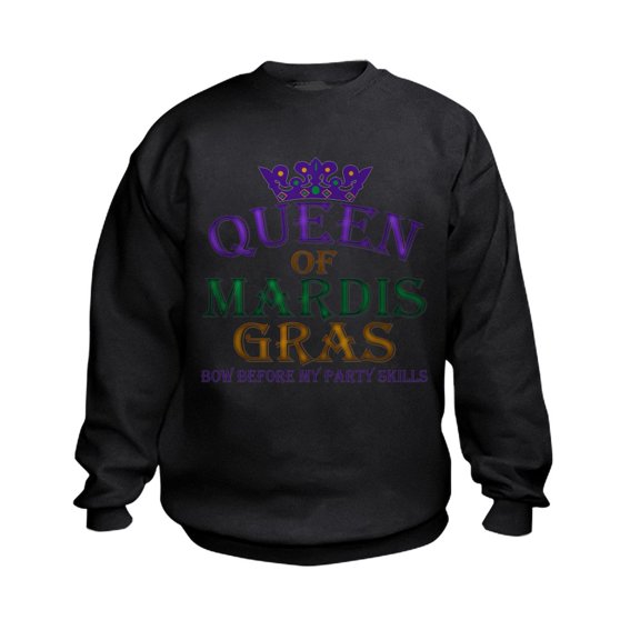 CafePress - Queen Of Mardis Gras Kids Sweatshirt - Kids Sweatshirt, Youth Crew Neck Sweatshirt