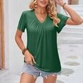 thumbnail image 2 of Fesfesfes Soft T Shirt Womens Fashion Solid Color Round Neck Comfortable Loose T-shirt Sleeveless Blouse Casual Tops Short Sleeve Athletic Tops for Women XL(US:10), 2 of 5