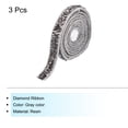 thumbnail image 3 of Unique Bargains 3 Pcs Rubans en Résine avec Strass 3 Yards Autocollants Gris Bandes de Strass, 3 of 7