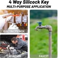 thumbnail image 6 of 4 Way Sillcock Key Set, Utilities Key, Multi-functional Water Key, 2-Pack,Hose Bib Key for Valve, Faucet, and Spigots, Hydrant, Control Cabinet, 6 of 12