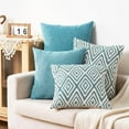 thumbnail image 2 of SUSIELADY Throw Pillow Covers Set of 4, 20"x20" Linen Decorative Square Couch Sofa Cushions, Accent Home Decor, Living Room, Bedroom, Chair, Aqua, 2 of 7