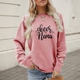 thumbnail image 2 of NinXxx Women's Casual Print Hooded Pullover with Pocket Sweatshirt Pink S, 2 of 4