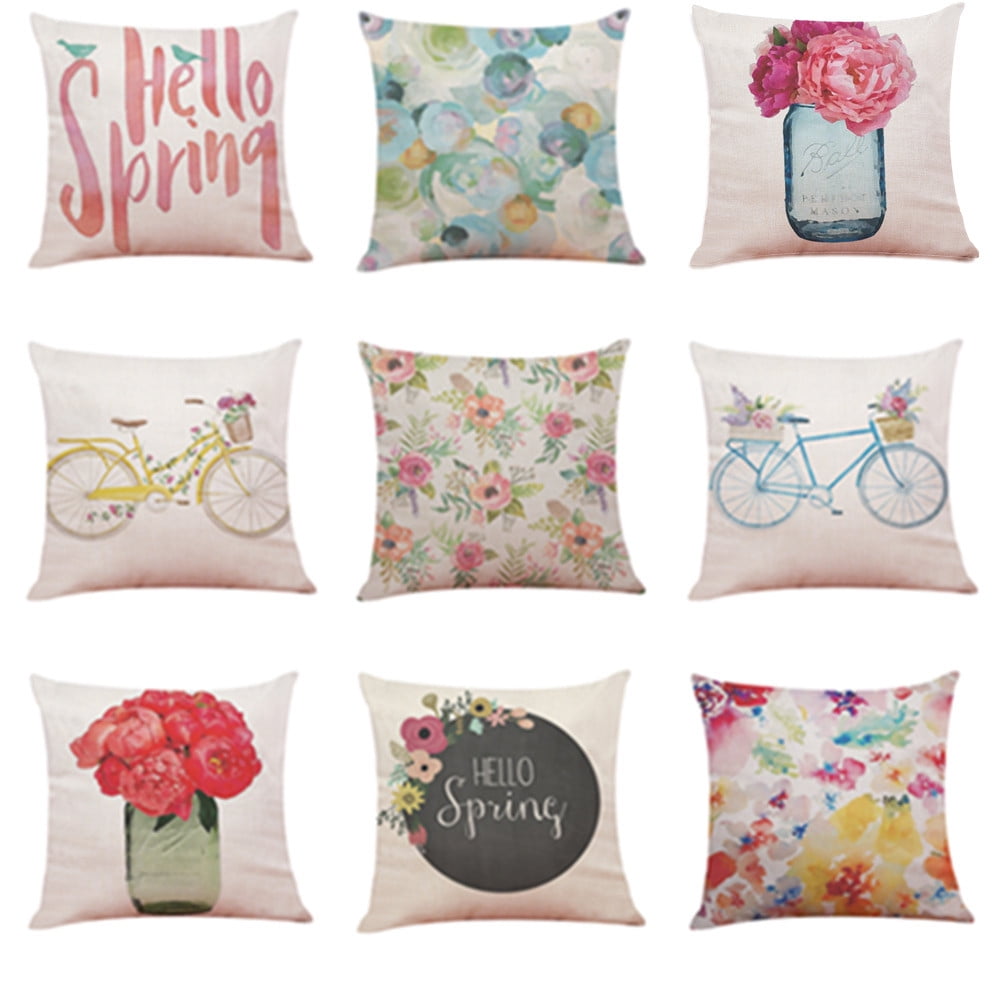 spring throw pillow covers