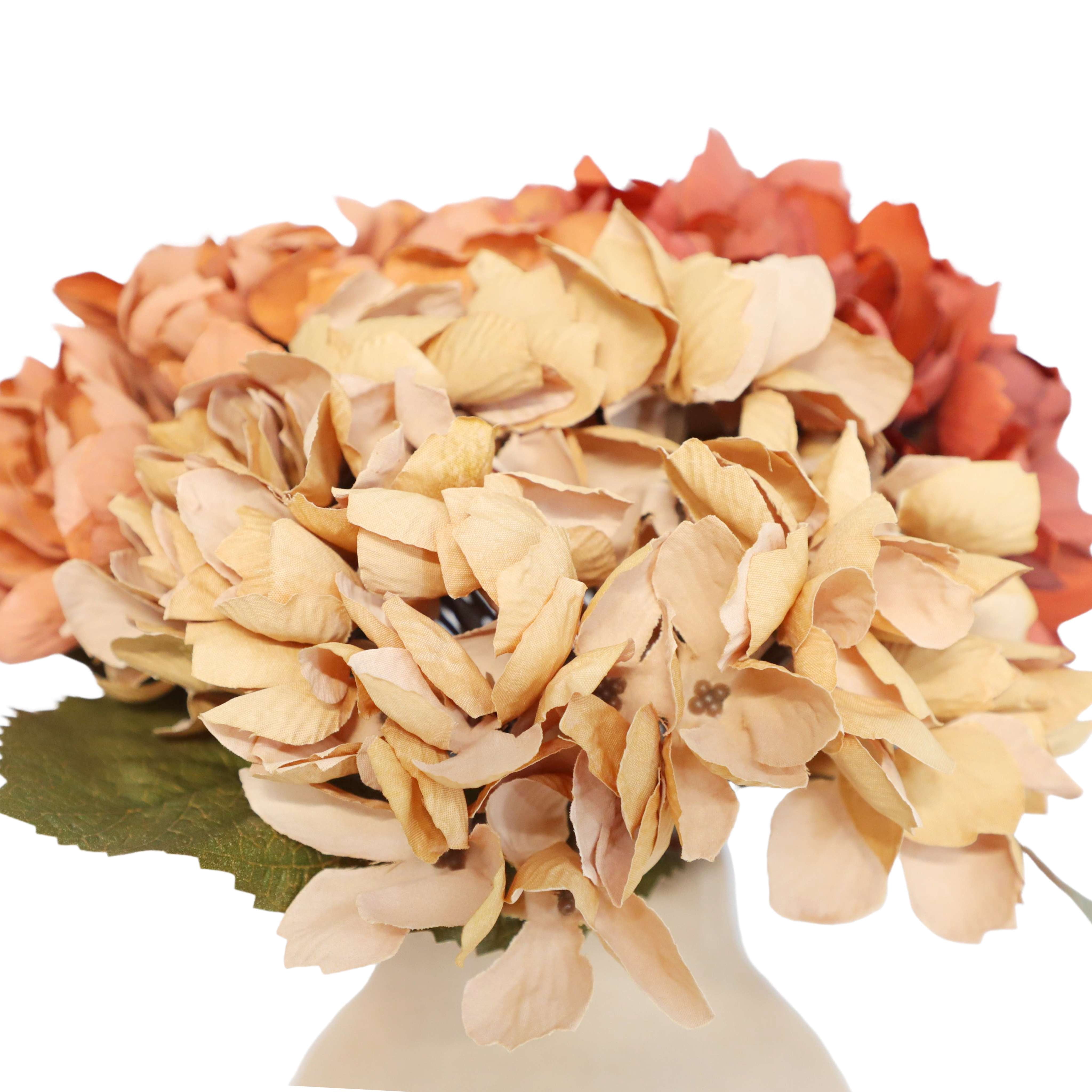 My Texas House Fall Small Hydrangea Floral Arrangement in Vase, 12.5"