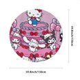 thumbnail image 2 of Hello Kitty Round Tablecloth Water Resistant Washable Polyester Table Cloth Decorative Fabric Table Cover for Dining Table, Buffet Parties and Camping, 2 of 5