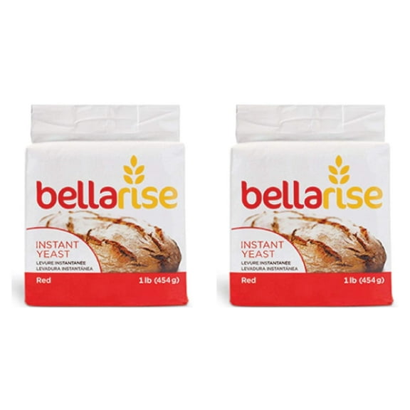 Bellarise Red Instant Dry Yeast - 1 LB Fast Acting Instant Yeast for Bread 2-Pack