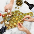 thumbnail image 4 of Honeycomb Cutting Board, Working Bee on Honeycomb Cells Nature Photography Idyllic Scene Composition, Decorative Tempered Glass Cutting and Serving Board, in 3 Sizes, by Ambesonne, 4 of 5