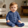 thumbnail image 4 of Paguaki Baby Girl Clothes 12 Months,Baby with Mitten Unisex Snap Up Romper Jumpsuit, 4 of 5
