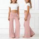 thumbnail image 2 of Pantalones de Cintura Alta de Pierna Ancha para Mujeres Pantalones de Yoga Plegables de Cintura Elástica Pantalones de Pierna Ancha Casuales Y Cómodos para Niños, 2 of 6