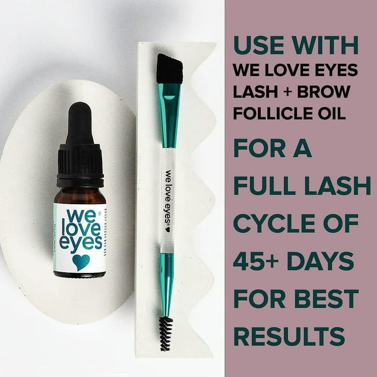 We Love Eyes - Lashfull Thinking Dab N Spoolie Brush - for Use with Lash Serum, Precise Application to The Lash Follicles, No Mess