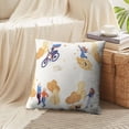 thumbnail image 4 of LALILO Throw Pillow Covers People Autumn Park Fun Walking Dog Cushion Cover 18" x 18", 2 Pack, 4 of 6