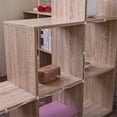 thumbnail image 6 of CRO Decor 42.5'' Wood Cube Bookcase 6- grid Stepwise Storage Shelf, 6 of 9