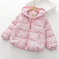 thumbnail image 5 of ATOGUTA Girls Fall Jacket Hooded Puffer Jacket Kids Winter Quilted Down Coats Size 3T-11, Pink, 5 of 6