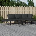 thumbnail image 1 of vidaXL Ensemble de Salon de Patio 6 Pcs avec Coussins Gris Acier, 1 of 3