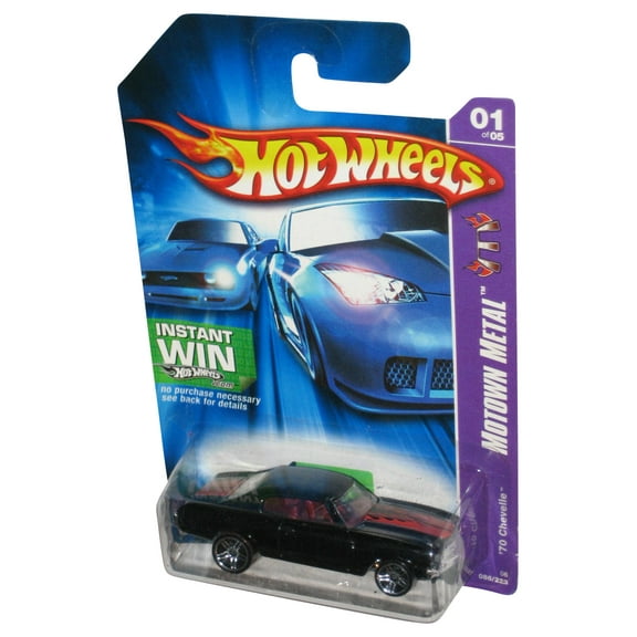 Hot Wheels Motown Metal 01/05 (2006) Black '70 Chevelle Car Toy 086/223