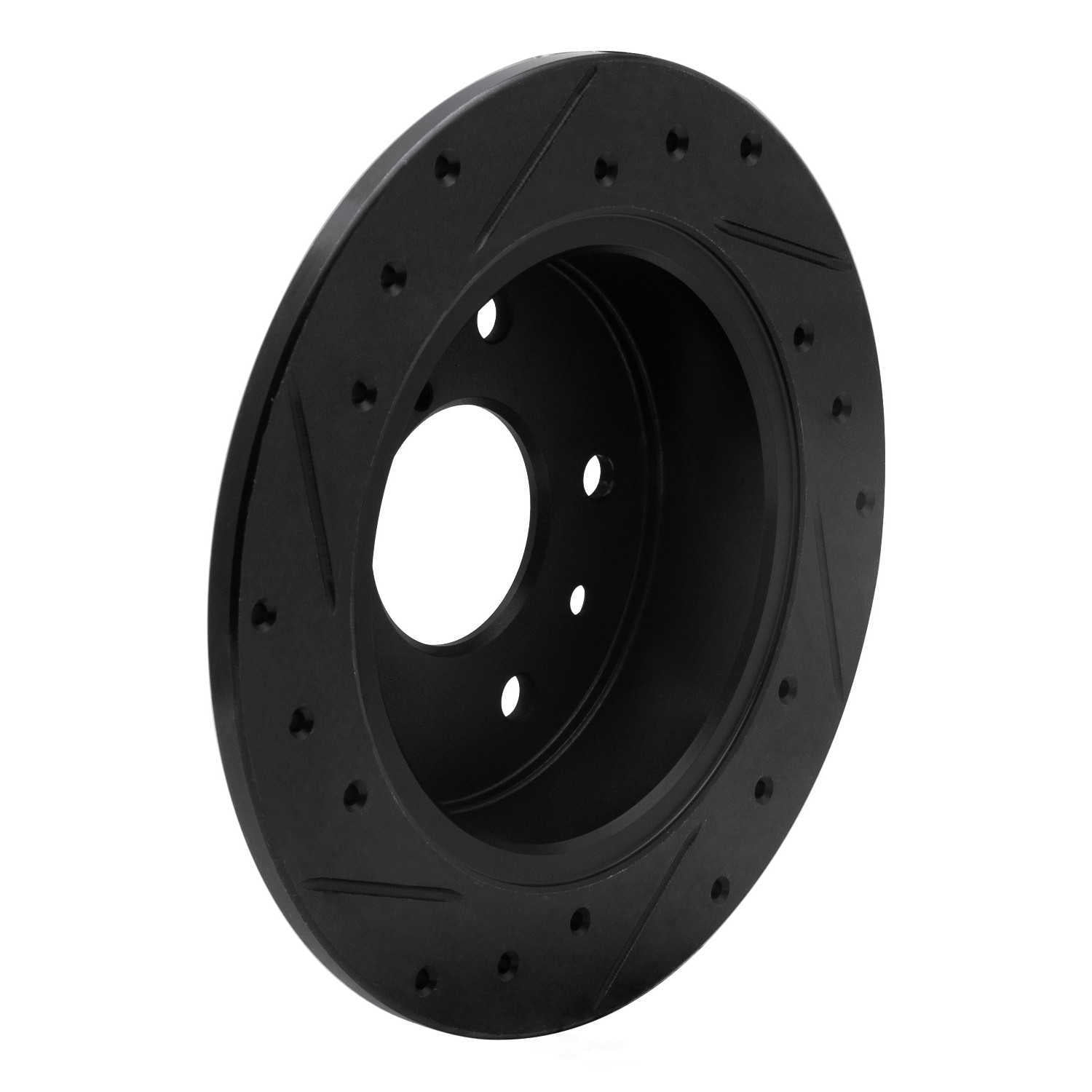 Dynamic Friction Company 633-80024R DFC Brake Rotor - Drilled And Slotted - Black