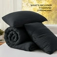 thumbnail image 7 of U by Bedsure 3 Pieces Queen Comforter Bedding Set, Black Comforter Set for All Seasons, 1 Lightweight Prewashed Comforter and 2 Pillowcases,Queen,Black, 7 of 7