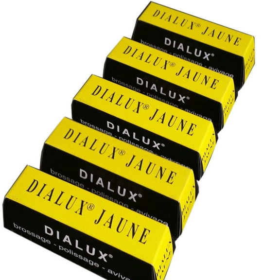 BRASS Polishing Compound Yellow Rouge Buffing Bronze Metals DIALUX POLISH 5 Bars