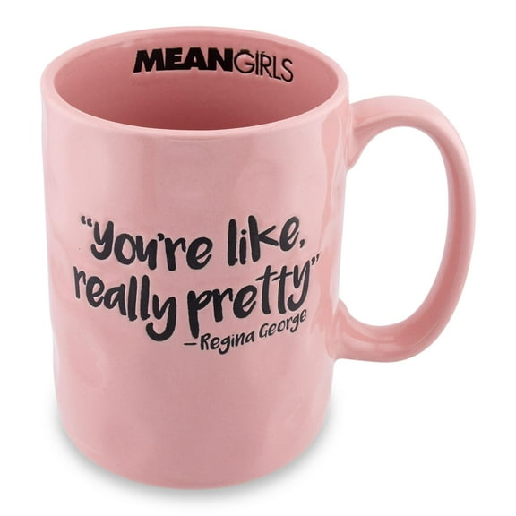Mean Girls "Really Pretty" Wax Resist Ceramic Pottery Mug | Holds 18 Ounces