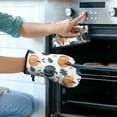 thumbnail image 2 of Fall Leaves Pumpkin Kitchen Oven Mitt and Pot Holder Sets 4 Pcs for Baking, Cooking and Grilling, Heat Resistant Up To 392 °F, 2 of 7