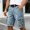 Blue, variant on Men's Running Shorts Printed Relaxed Fit Zipper Button Pocket Shorts Loose Fit Cargo Shorts