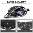 thumbnail image 4 of Fanny Pack Black White Halloween Hand Tarot Bat Pattern Waist Pack Bag,Running Cross Bag,Waterproof Large Fanny Packs for Women Men for Travel Running Hiking Cycling, 4 of 6