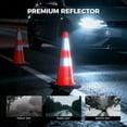 thumbnail image 6 of CAMMOO 10 Pack 28" PVC Safety Traffic Cones with Black Base, Road Parking Cone with Reflective Collar&Extra Caution Tape for Construction & Traffic Control, 6 of 9