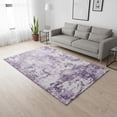 thumbnail image 2 of HomeRoots 664508 5 x 8 ft. Lavender & Ivory Abstract Transitional Washable Machine Made Rectangle Area Rug with UV Protection, 2 of 6