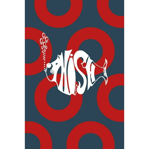 Phish Car Symbol Drawing Painting Wall Art Home Decor - 12x18 Inch Laminated Poster - Stunning Detail and Bold Colors