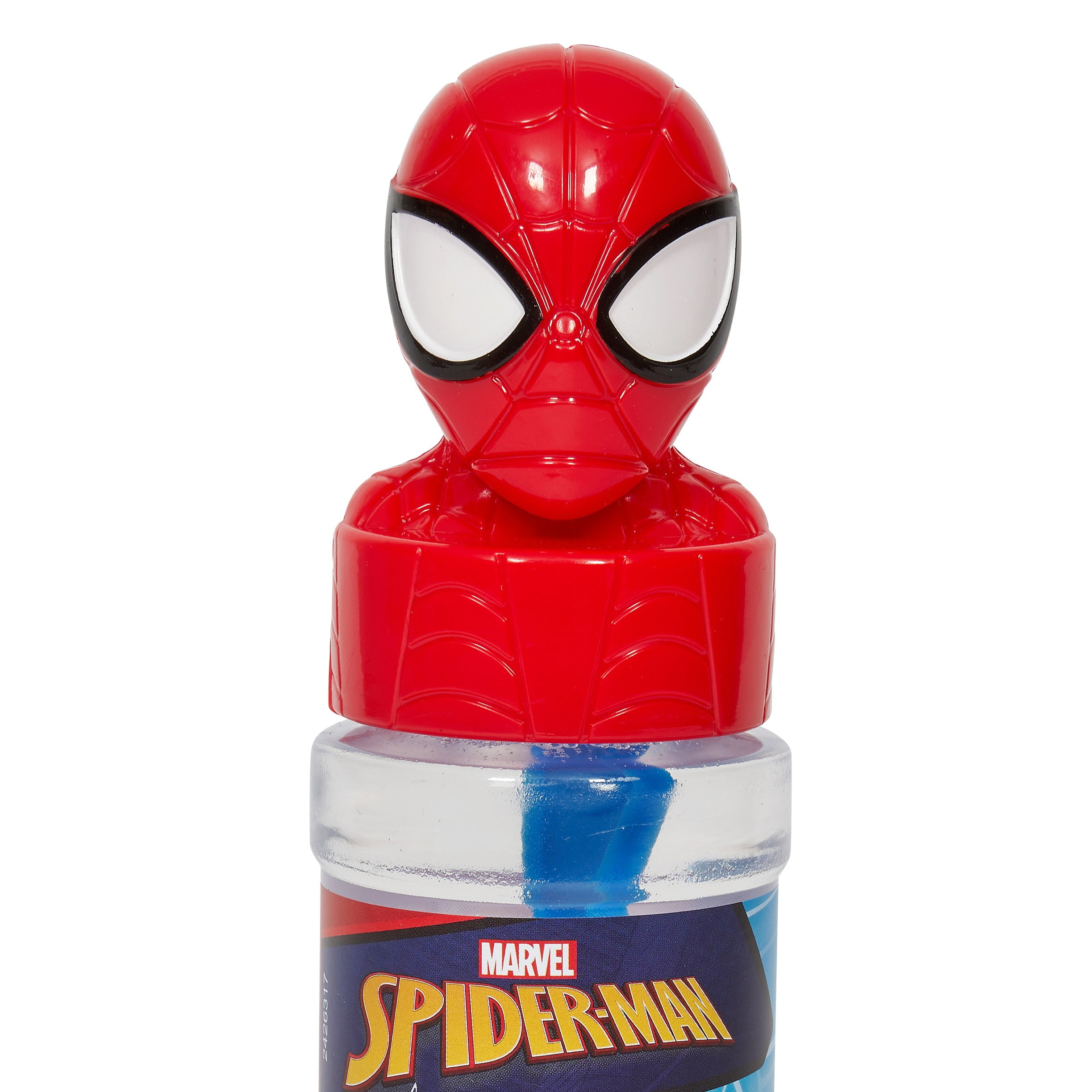 Little Kids Inc Spiderman 8 fl oz Bubble Solution with Sculpted Character Topper
