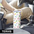 thumbnail image 6 of Pioneer Flower Floral Print Pattern 20oz Skinny Tumbler with Straw & Lid, Double Wall Vacuum Insulated Cup, Leak-Proof, Cup Holder Friendly, Hot 6H Cold 12H, 6 of 6