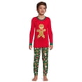 thumbnail image 3 of Jolly Jammies Boys and Girls Unisex Gingerbread Matching Family Pajamas Set, 2-Piece, Sizes 6-12, 3 of 6