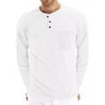 thumbnail image 1 of Playera Henley Casual Para Hombre Manga Larga Con Bolsillos, 1 of 3