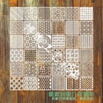 thumbnail image 1 of Painting Stencil Sheet DIY Drawing Natural Wall Wood Hollow Template Reusable Students Children Learning Imitating Home Type 12 36PCS, 1 of 1