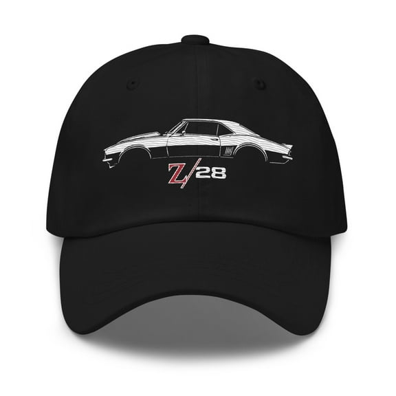 First Generation 1967 Camaro Z28 Dad hat for Chevy Muscle Car Owners Enthusiasts Cap (Black)