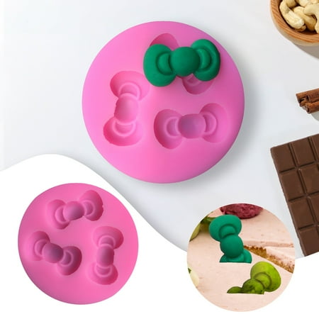 

3 Bow Cake Mould DIY Silicone Fondant Baking Tool Cookie Mould Soap Mould