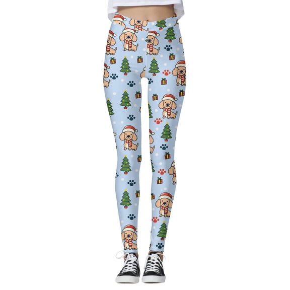 FYEGRE Leggings for Women Plus Size Yoga Pants Gym Tights Tummy Control Lifting Activewear Sky Blue XL