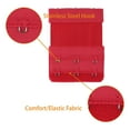 thumbnail image 4 of INSPIRE CHIC Women's 2 Pcs Stretchy Bra Extenders, 2x2/2x3/2x4 Hooks Elastic Back Bra Extension Strap Bra Band Red 2 Rows 3 Hooks, 4 of 6